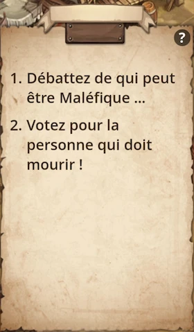 Écran Historique montrant les événements de jeu