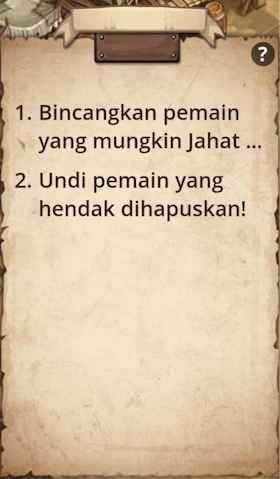 Skrin sejarah menunjukkan peristiwa permainan