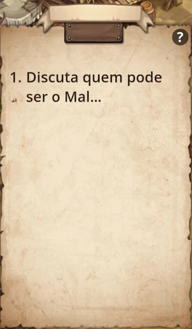 Tela do Histórico mostrando eventos do jogo